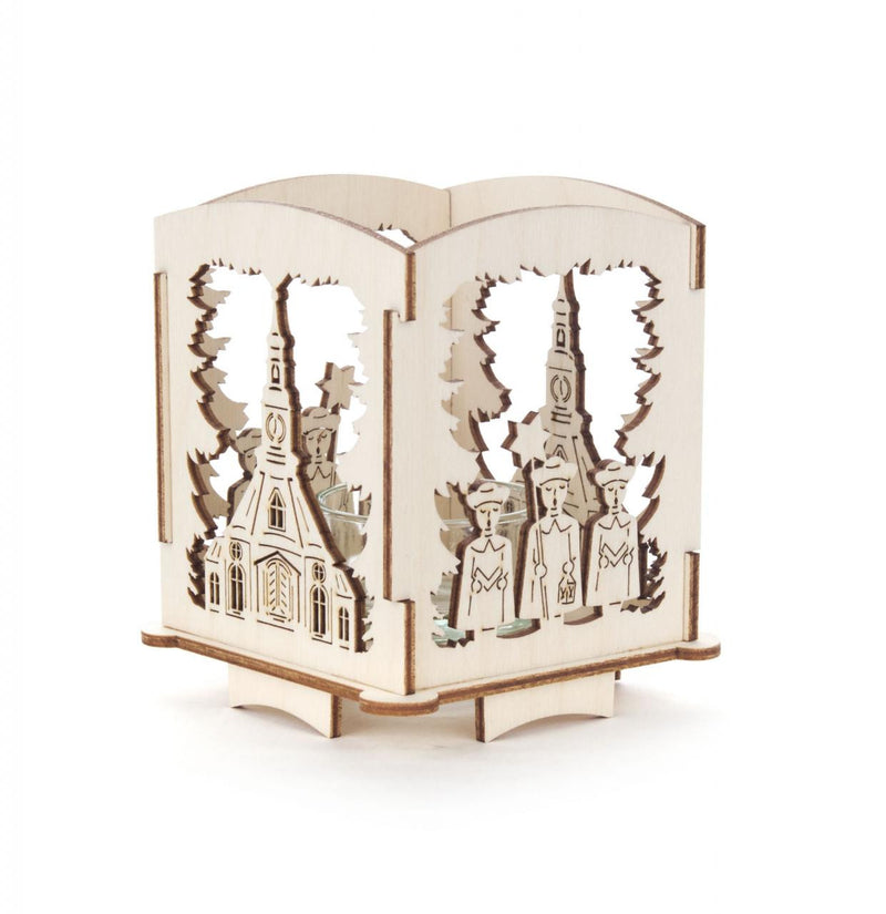 201/142 - Tealight Holder with Church & Carolers
