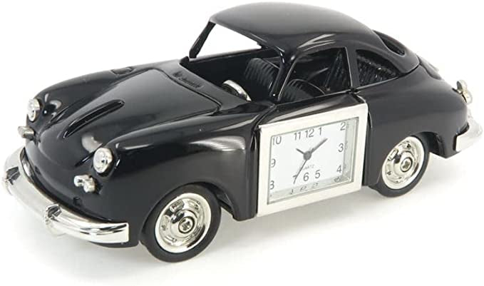C3272BK - Vintage Black Sports Car Mini Clock