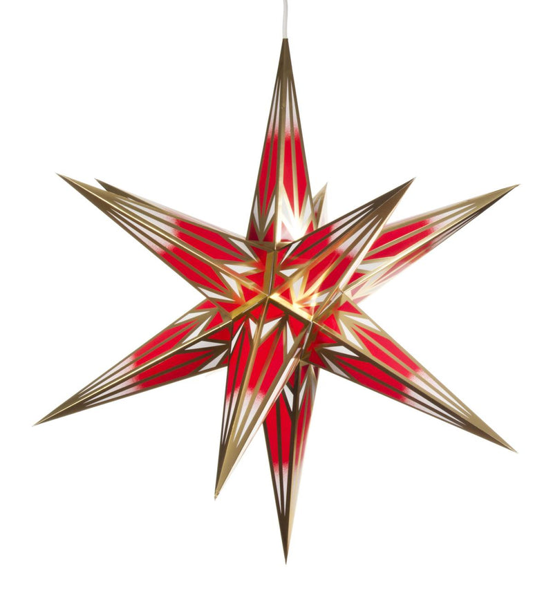 197/095 - Red & Gold Electric Lighted Star