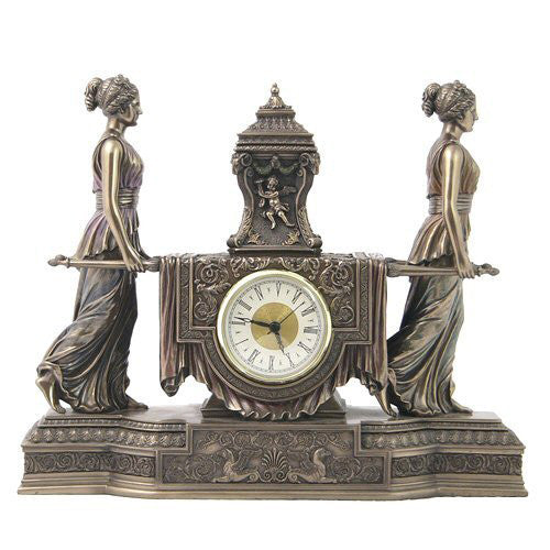 WU75563V4 - Women Carrying Urn on a Litter Clock