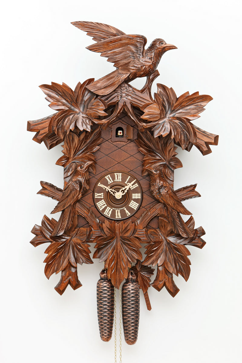 KU846ex - 8D/2W 7 Leaf 3 Bird Cuckoo Clock