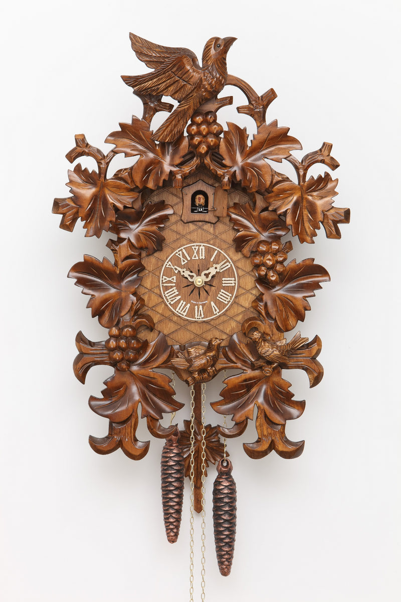 KU847ex - 8 Day Cuckoo Clock With Maple Leaves & Grapes