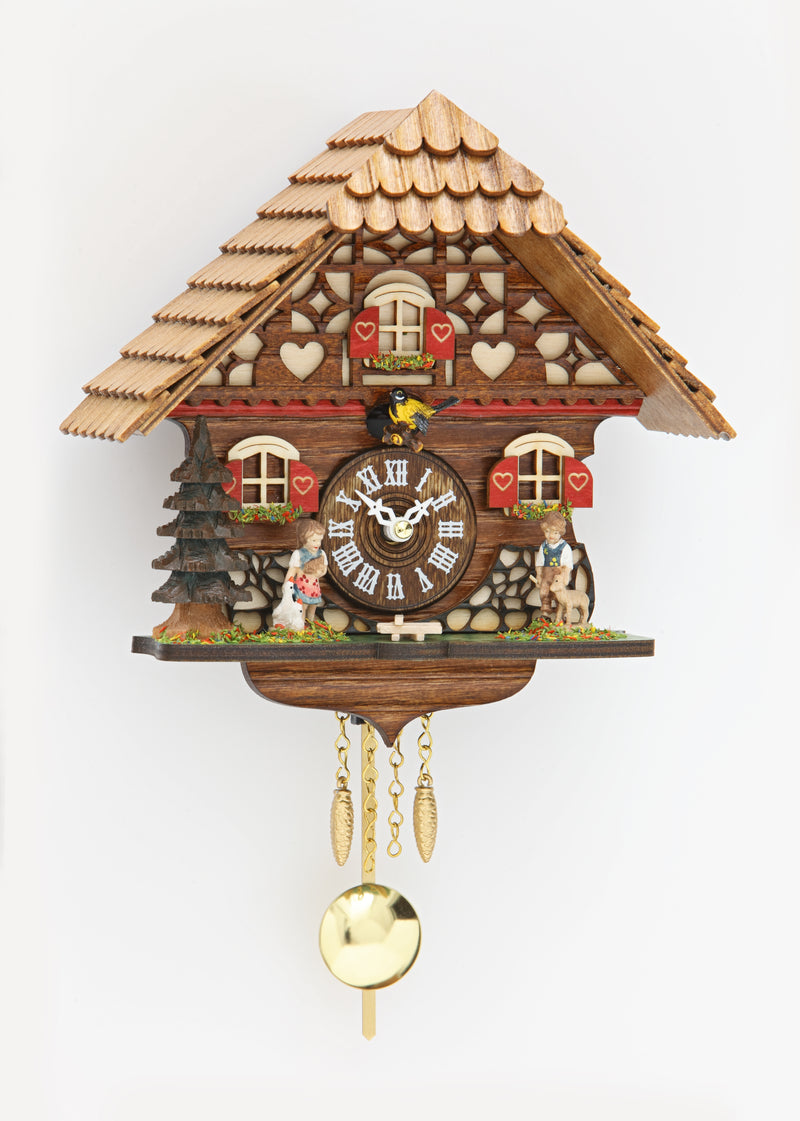 2054PQ - Novelty Chalet Cuckoo Clock with Boy and Girl