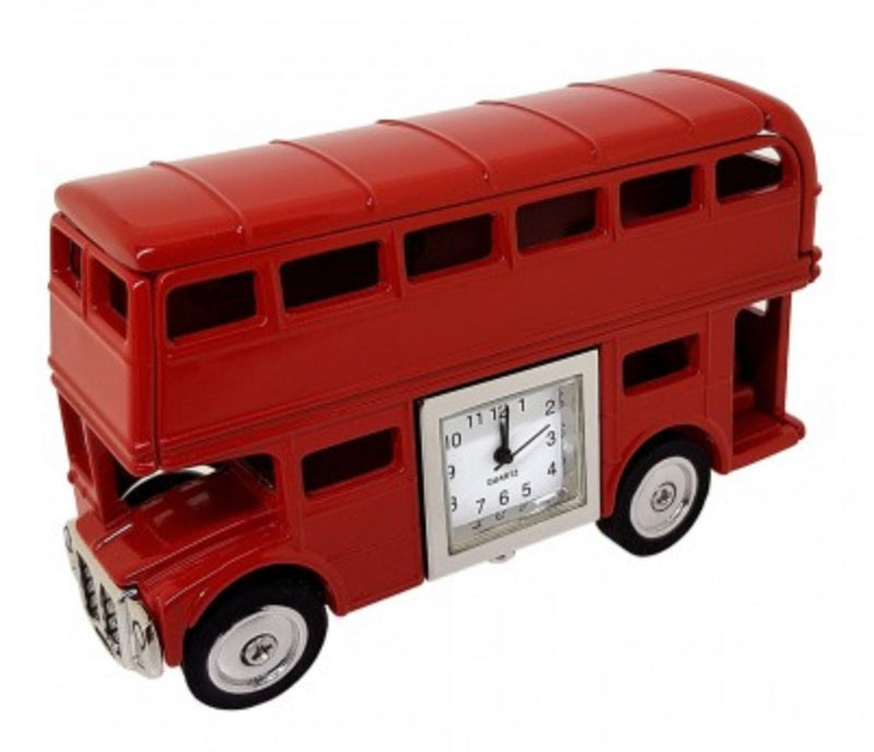 C1008RD - London Double Decker Bus Mini Clock