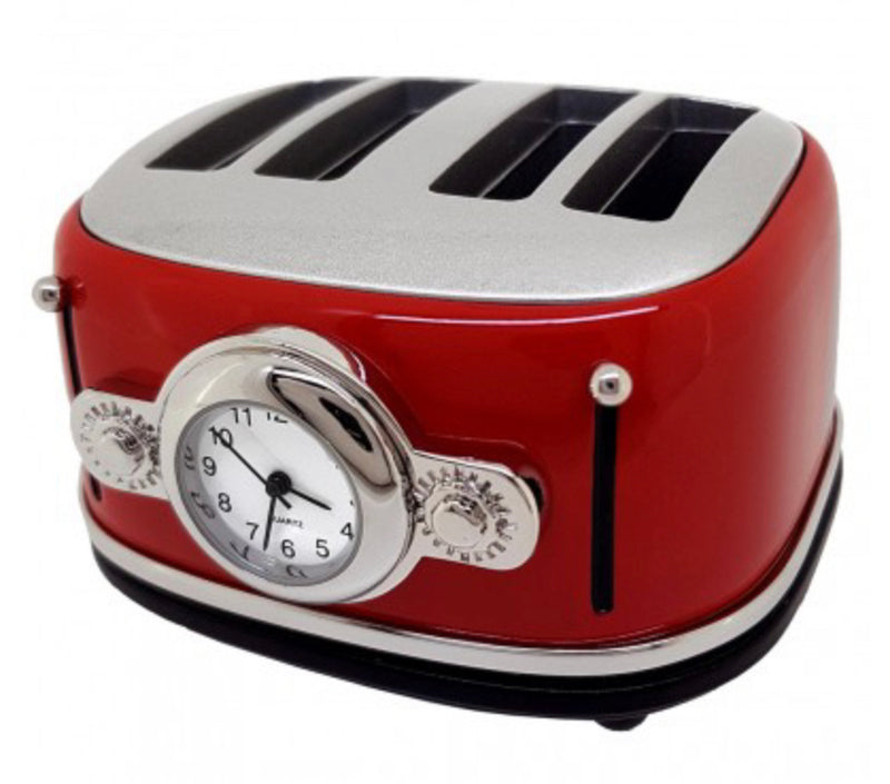 C1254RD - Kitchen Toaster Miniature Clock