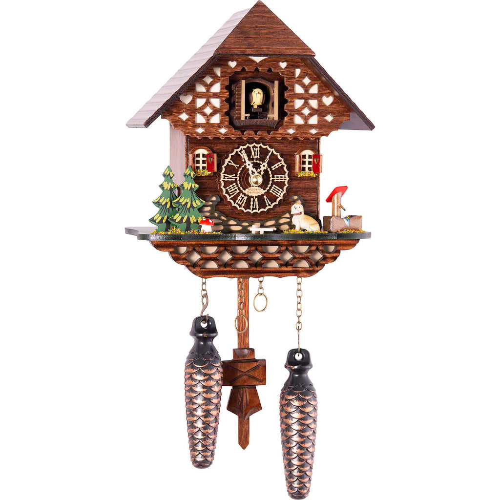 KU4281QM - Quartz Musical Chalet with Dachshund – Frankenmuth