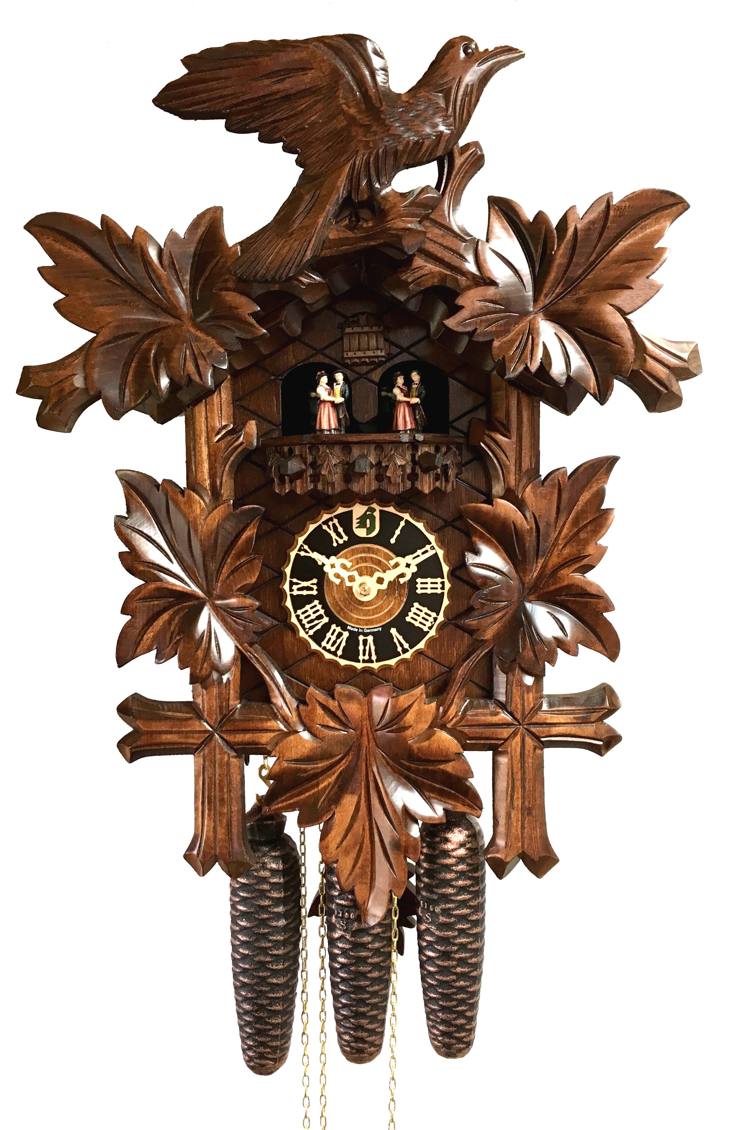 KU8005M 8 Day Musical 5 Leaf Cuckoo Clock Frankenmuth Clock & German Gift Co.
