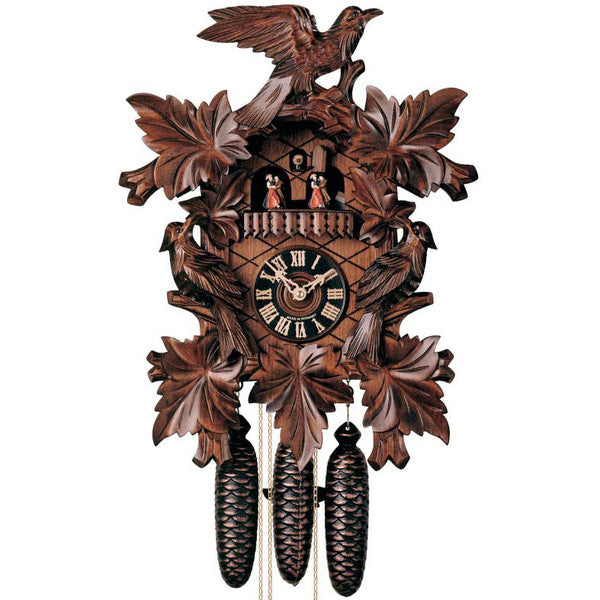 KU8014M - 8 Day Musical 7 Leaf 3 Bird Cuckoo Clock