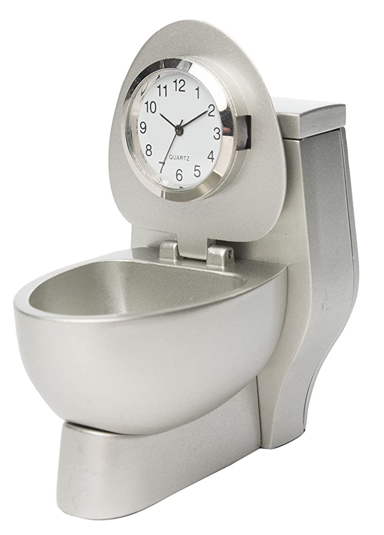 リミテッドエディション　MIniature Clock Silver Toilet Miniature Clock - C3200 – Frankenmuth Clock & German