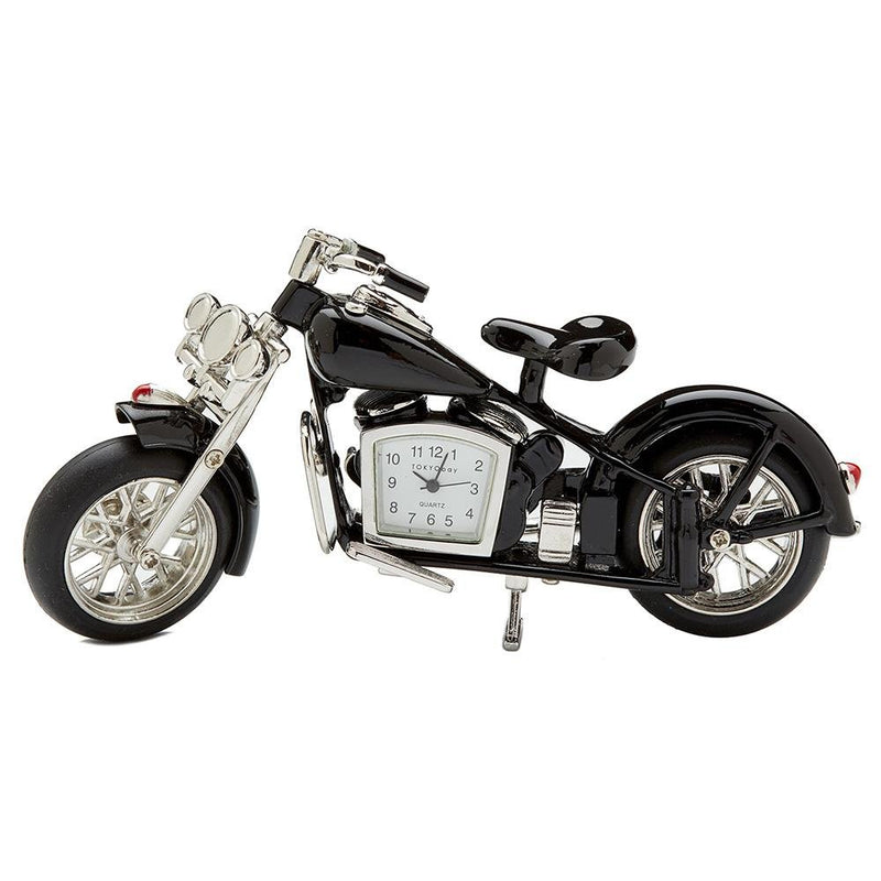 C3246BK- Black Motorcycle Miniature Clock
