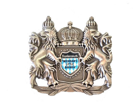 0013 - Magnet: Lions Holding Frankenmuth Crest
