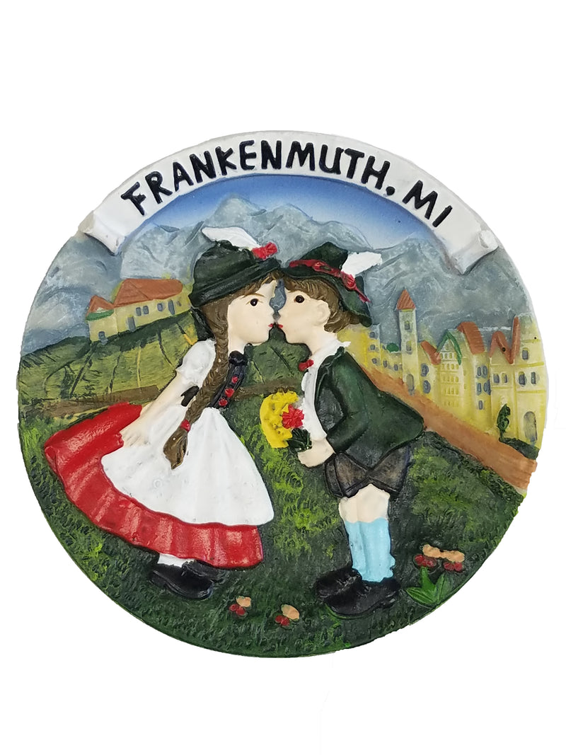M-550F - Kissing Couple Plate Magnet